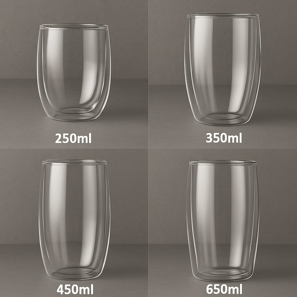 Thermal Double-Wall Glass Cups