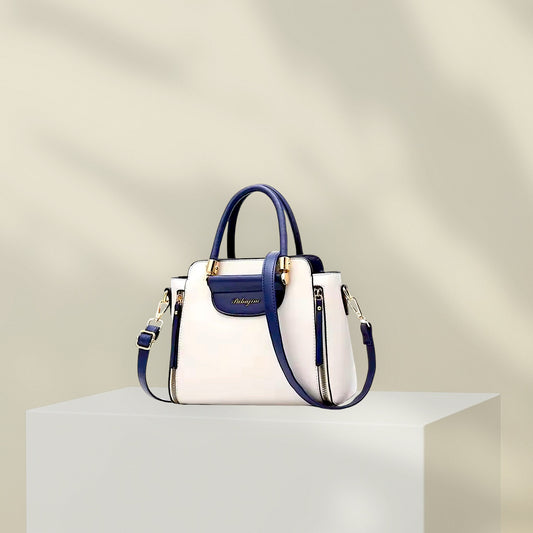 Chic Contrast Leather Bag