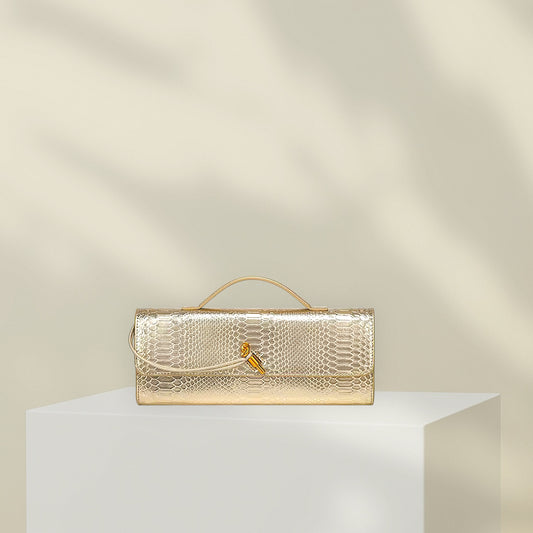 Luxe Python Clutch